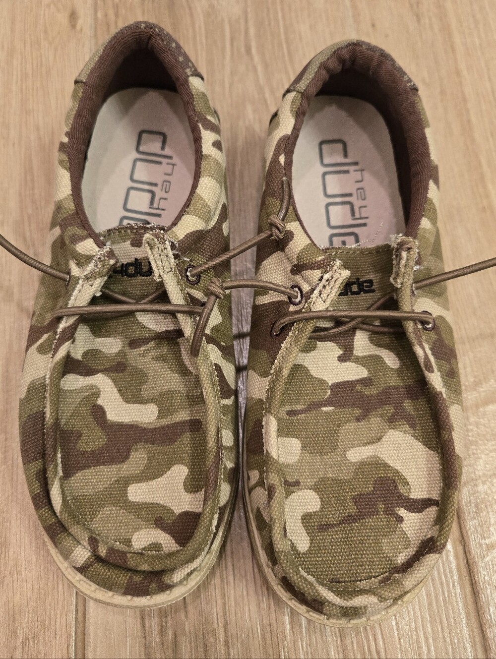 Youth Hey Dude Wally Camo Slip-ons, 1Y